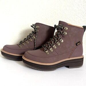 NEW Teva US Sz 7 Womens Midform Ankle Leather Boots Waterproof Peppercorn Hiking
